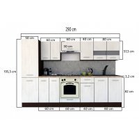 Bucatarie MARINA NEW 290 4B2 Wenge / Decor K004